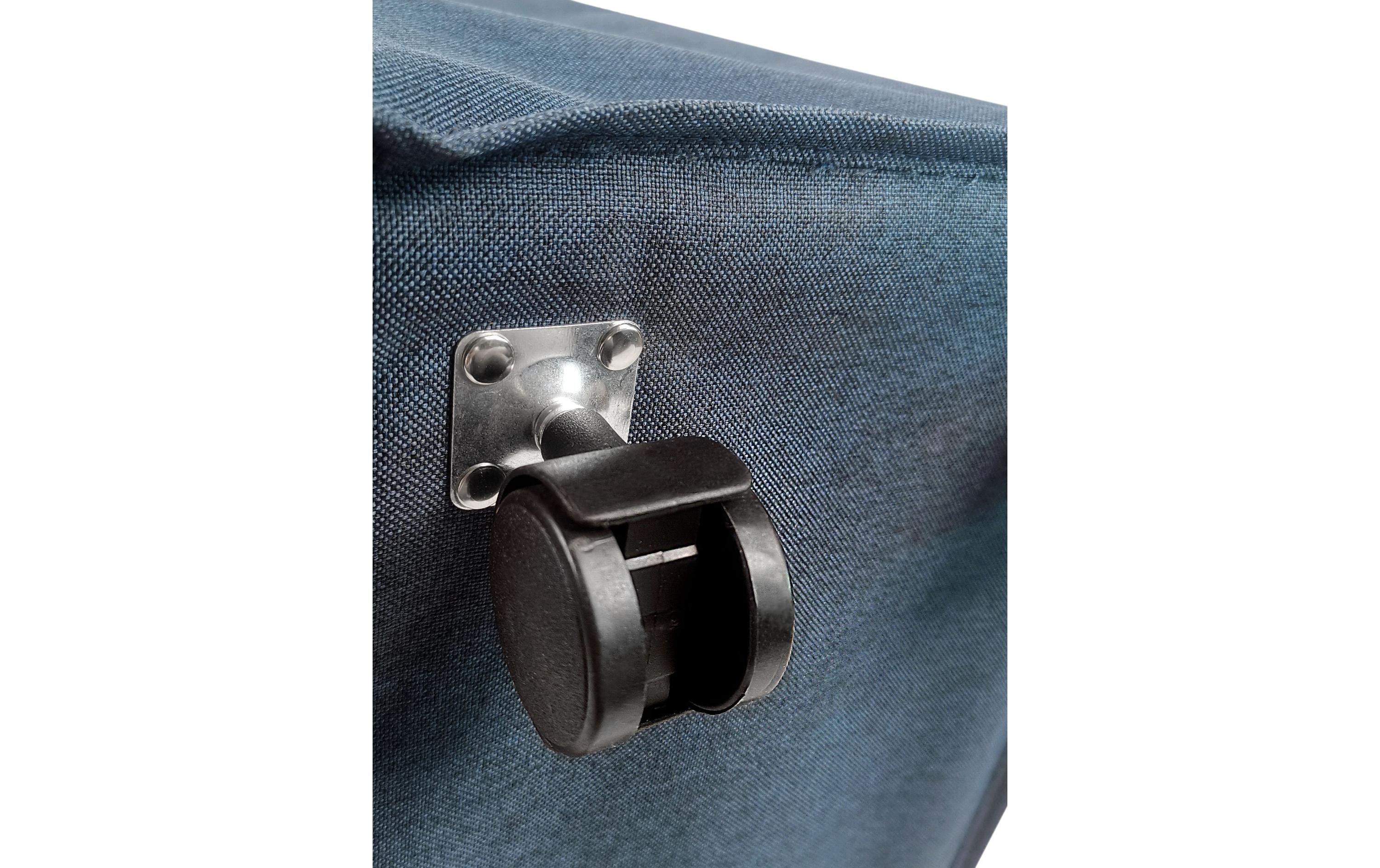 diaqua® Wäschekorb Levi mit Rollen 50 l, Dunkelblau