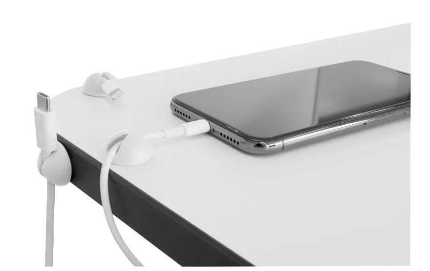 Max Hauri Kabel-Clip 1er, 9 Stück, Weiss