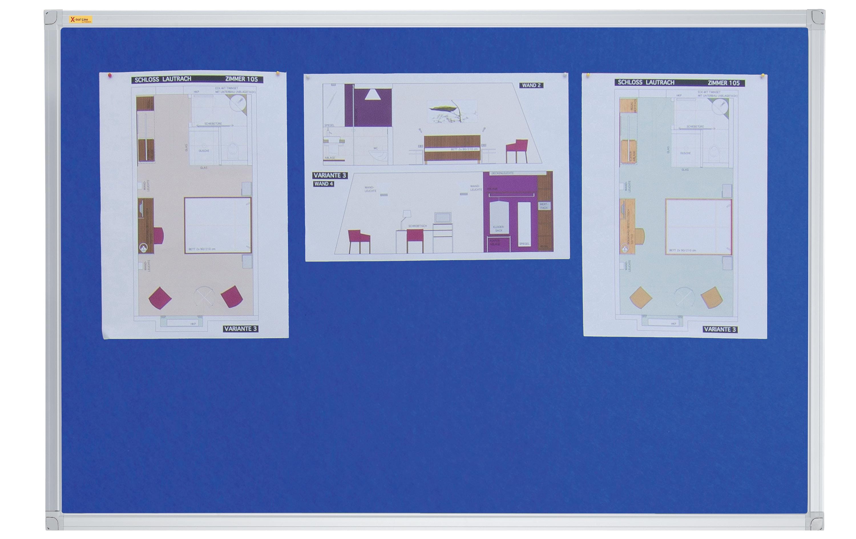 Franken Pinnwand X-tra!Line 45 cm x 60 cm, Blau Franken Pinnwand X-tra!Line 45 cm x 60 cm, Blau