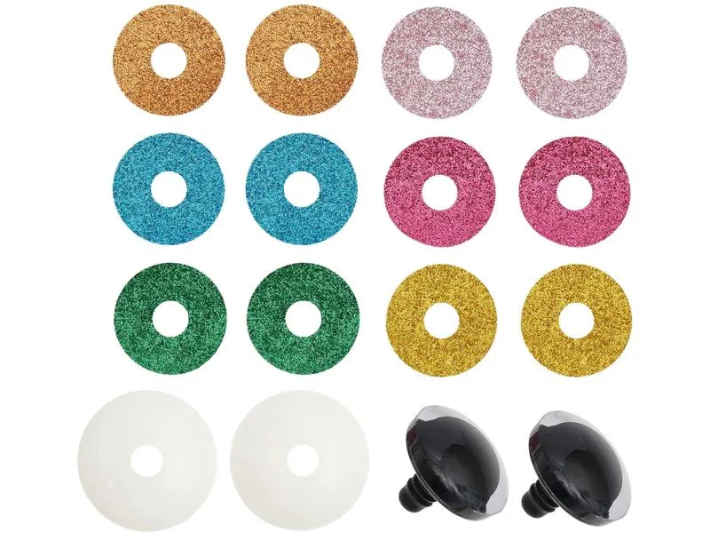 Rico Design Sicherheitsaugen mit 6 Farben zur Auswahl 30 mm 2 Stk. Rico Design Sicherheitsaugen mit 6 Farben zur Auswahl 30 mm 2 Stk.