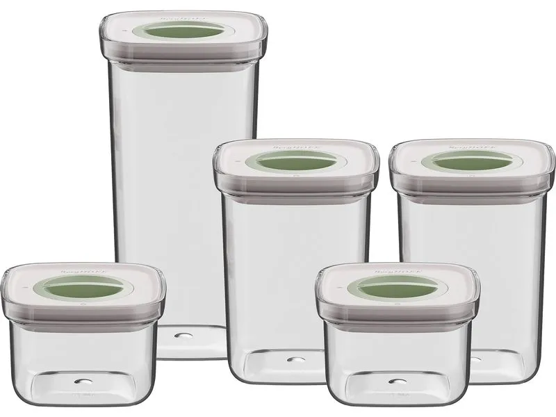 BergHOFF Vorratsbehälter Set Leo Smart Seal 5-teilig, Transparent