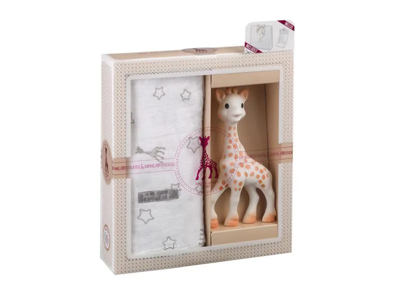 Sophie la girafe Geschenkset Spielfigur und Mulltuch