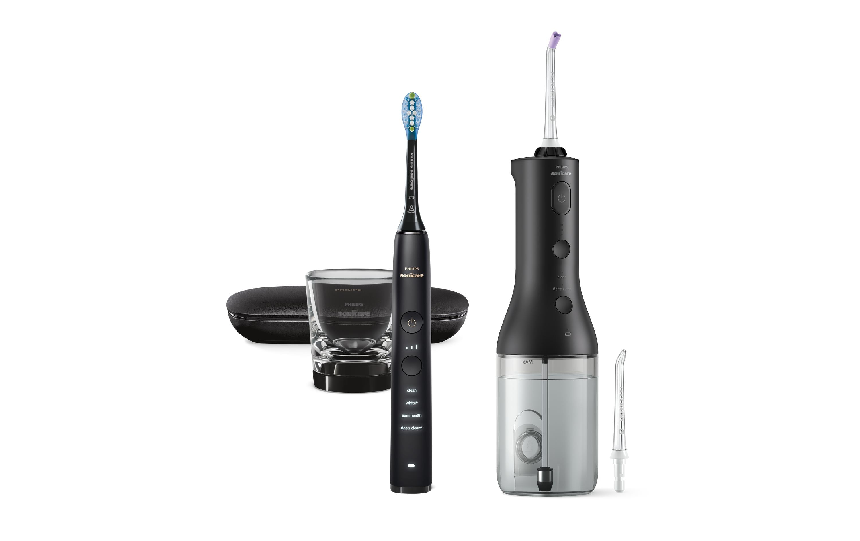 Philips Munddusche-Set Sonicare & Power Flosser 9000 Schwarz