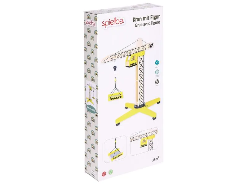 Spielba Holzspielwaren Kran mit Figur Spielba Holzspielwaren Kran mit Figur