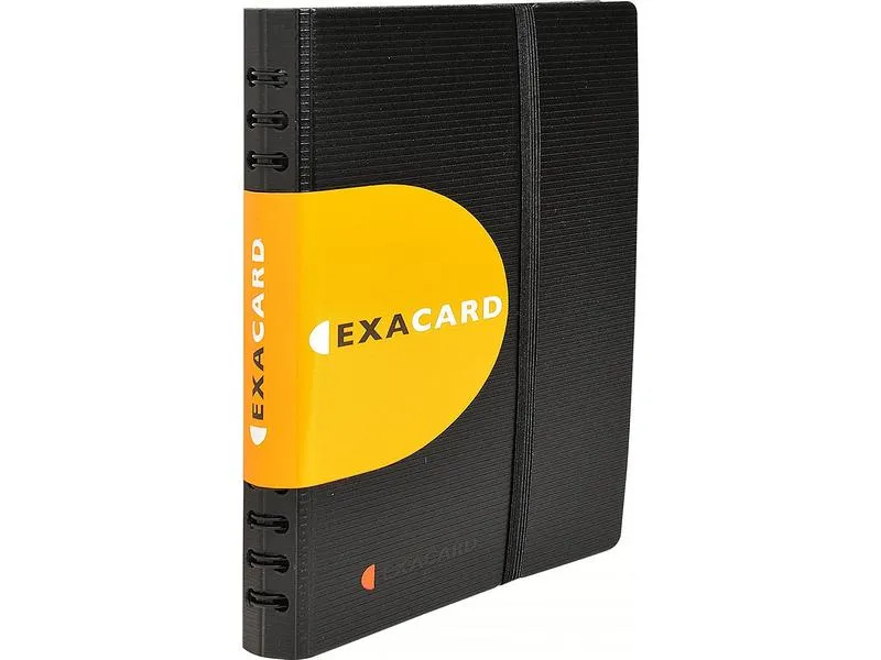 Exacompta Visitenkartenbuch Exactive Exacard für 120 Karten, Schwarz