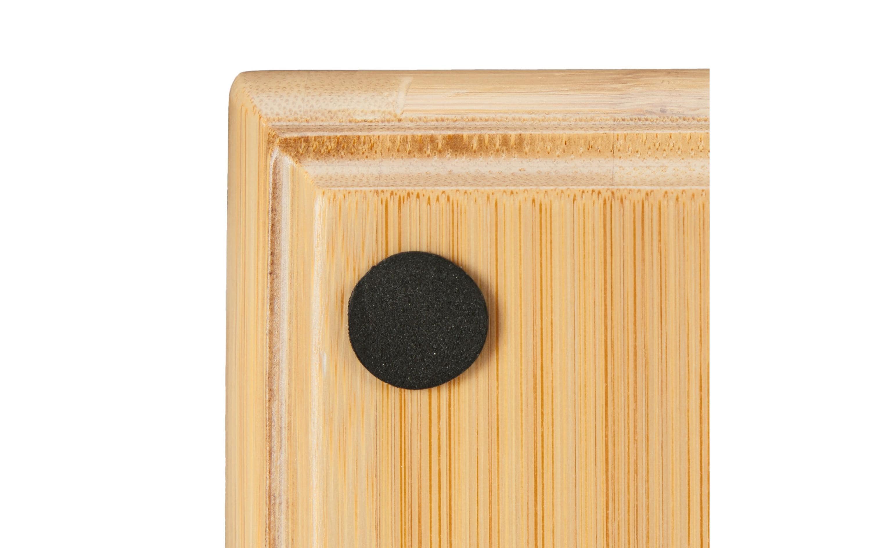 relaxdays Aschenbecher Bambus Nature/Silber