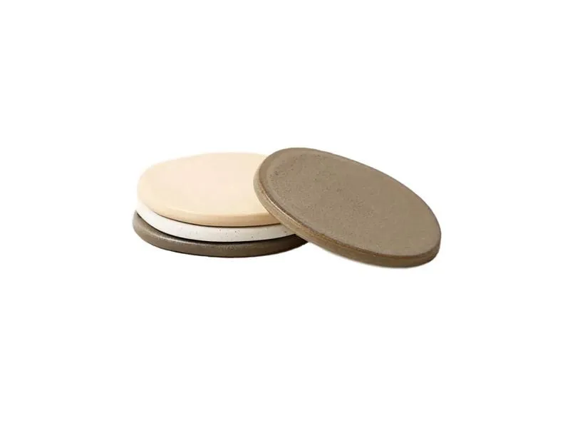 Esmée Keramikuntersetzer Earth 4 Stück Beige/Braun/Weiss, Ø 9.5 cm