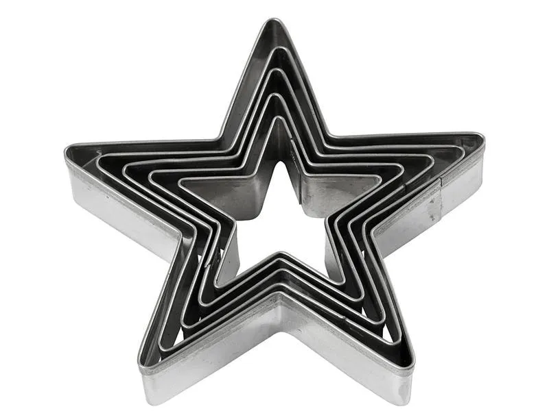 Creativ Company Guetzli-Ausstecher 8 cm 5 Stück, Stern Creativ Company Guetzli-Ausstecher 8 cm 5 Stück, Stern