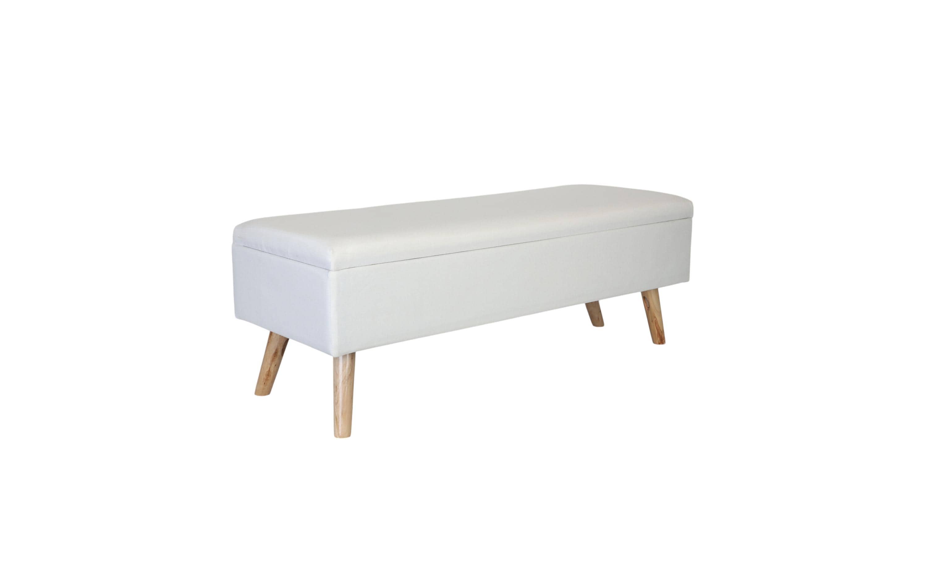 relaxdays Sitzbank 110 x 40 cm, Braun/Weiss