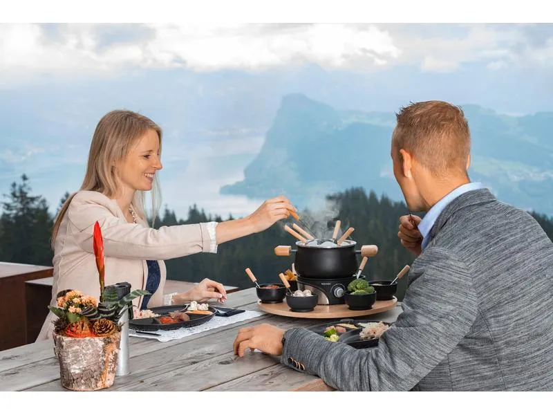 Nouvel Fleischfondue-Set Mia 21 Teile, Schwarz Nouvel Fleischfondue-Set Mia 21 Teile, Schwarz