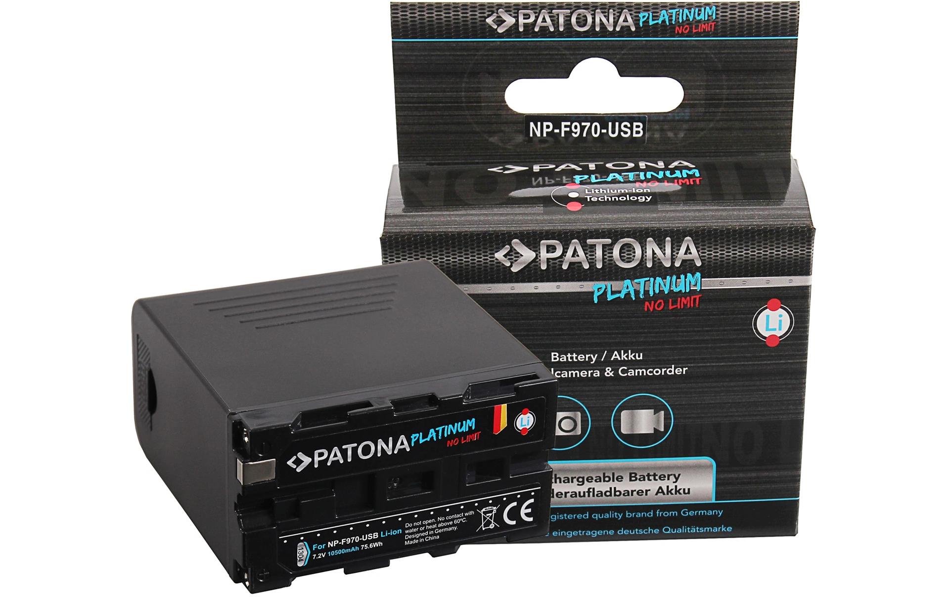 Patona Digitalkamera-Akku für Sony NP-F970 und CCD Serie