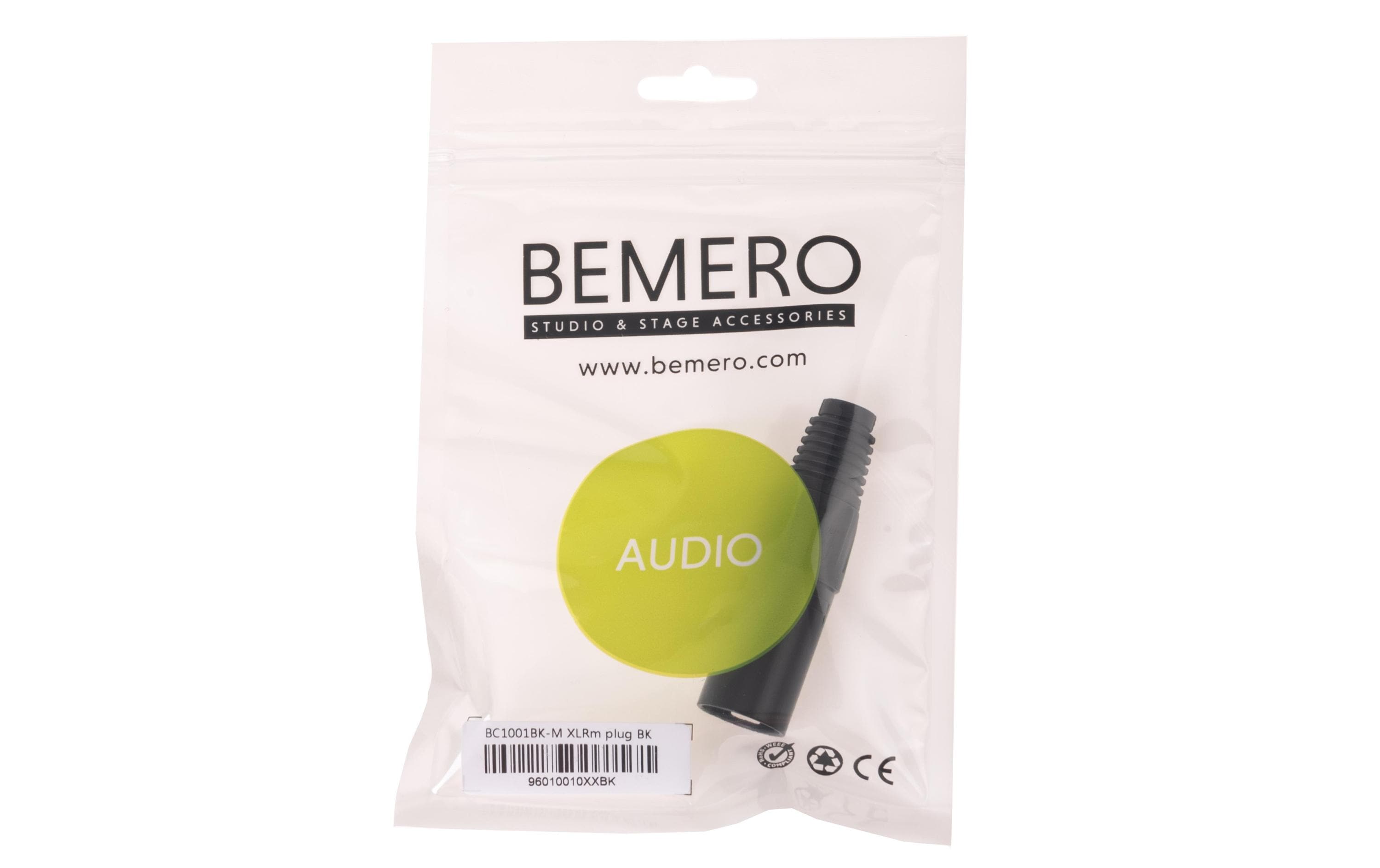 Bemero Stecker BC1001BK-M 3-Pol XLRm male Stecker Schwarz