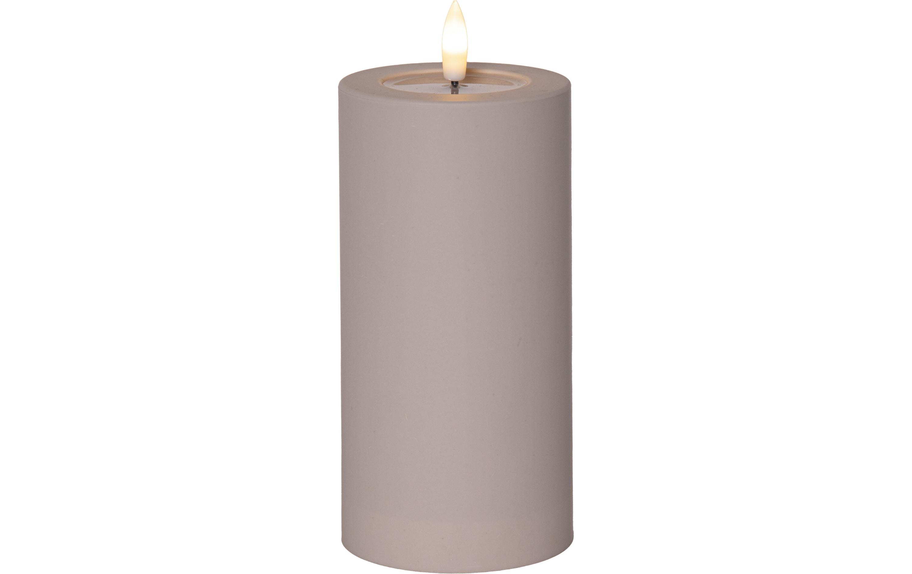 Star Trading LED Pillar Kerze Flamme Soft Indoor, 17.50 cm, Beige