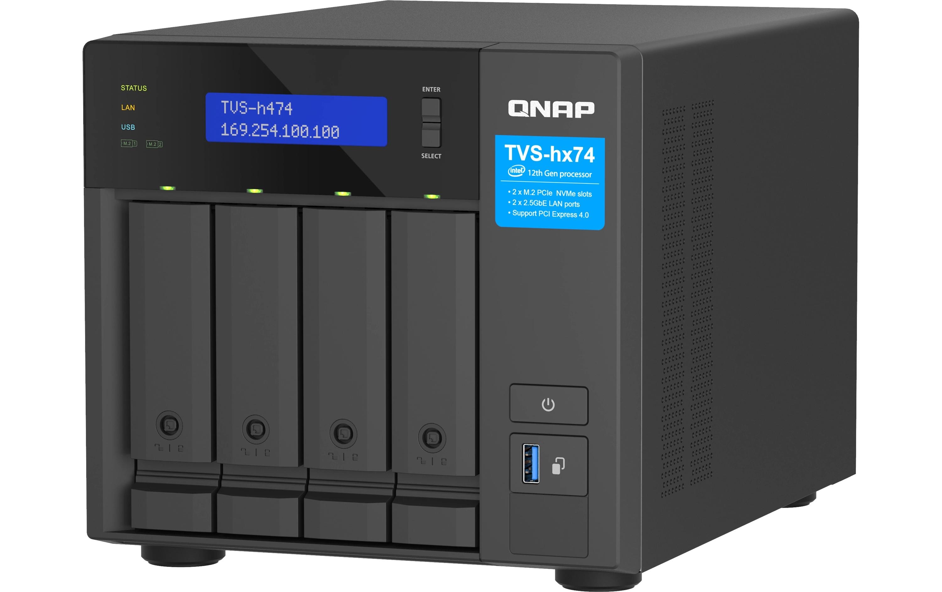 QNAP TVS-h474-PT-8G 4-bay