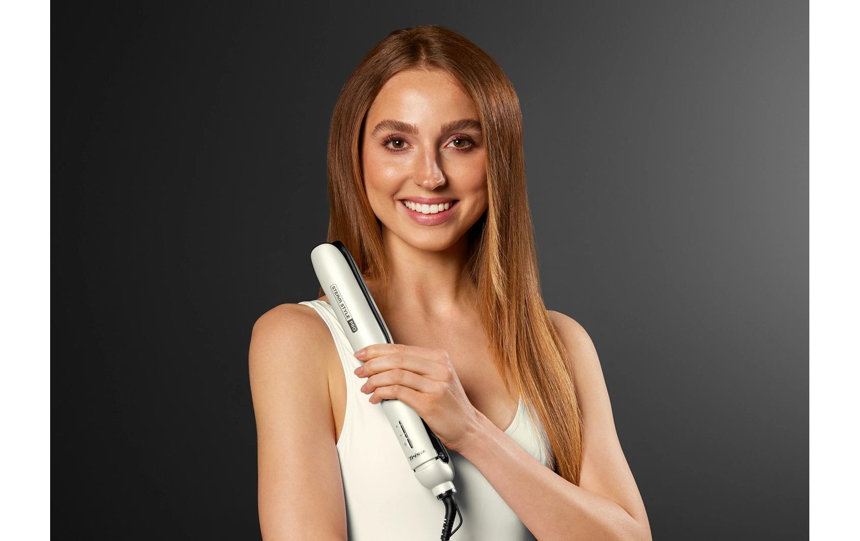 Trisa Haarglätter Steam Style Pro Weiss