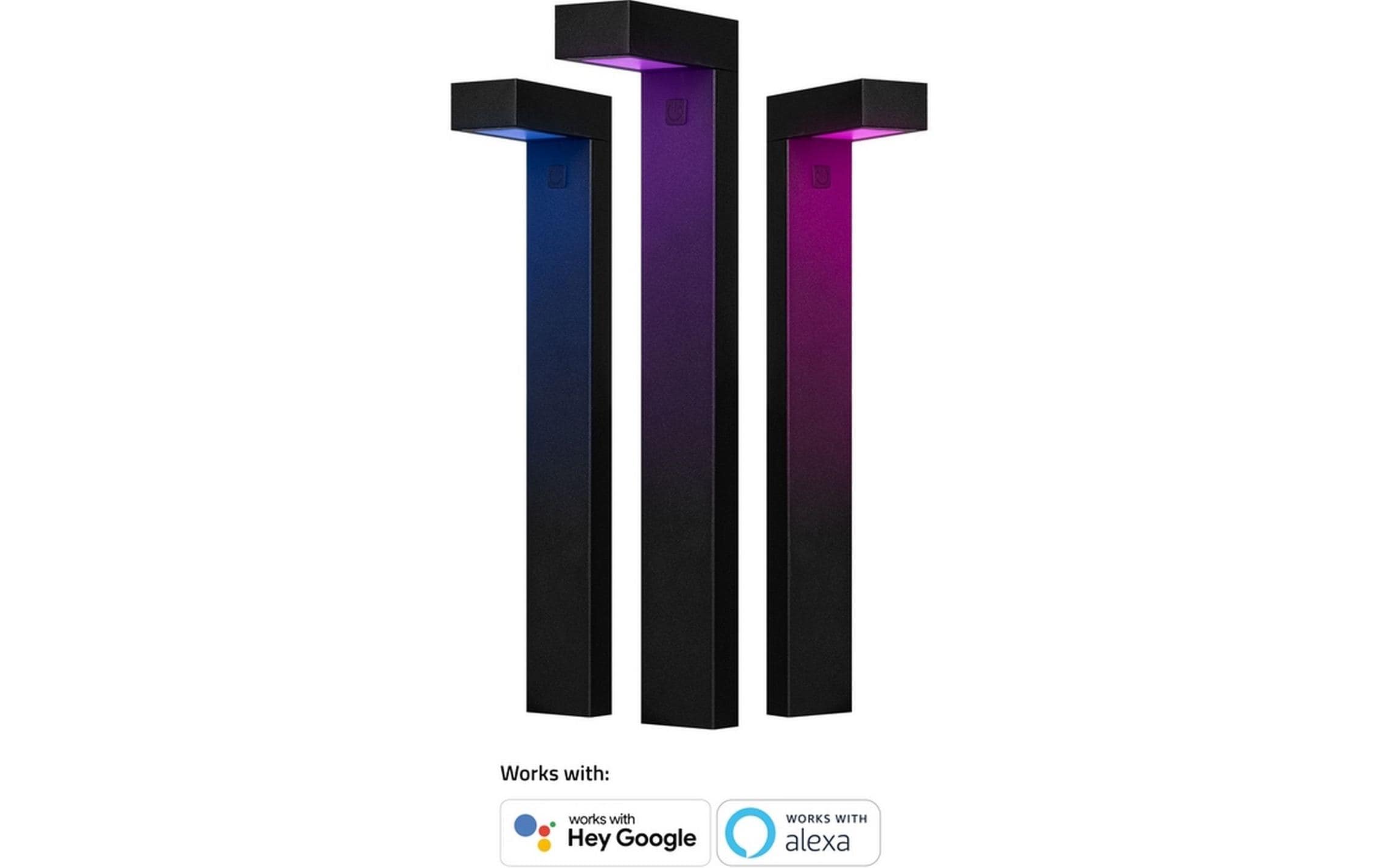 hombli Outdoor Sockelleuchte Pathway Light Kit 3 x 6W RGB, Schwarz