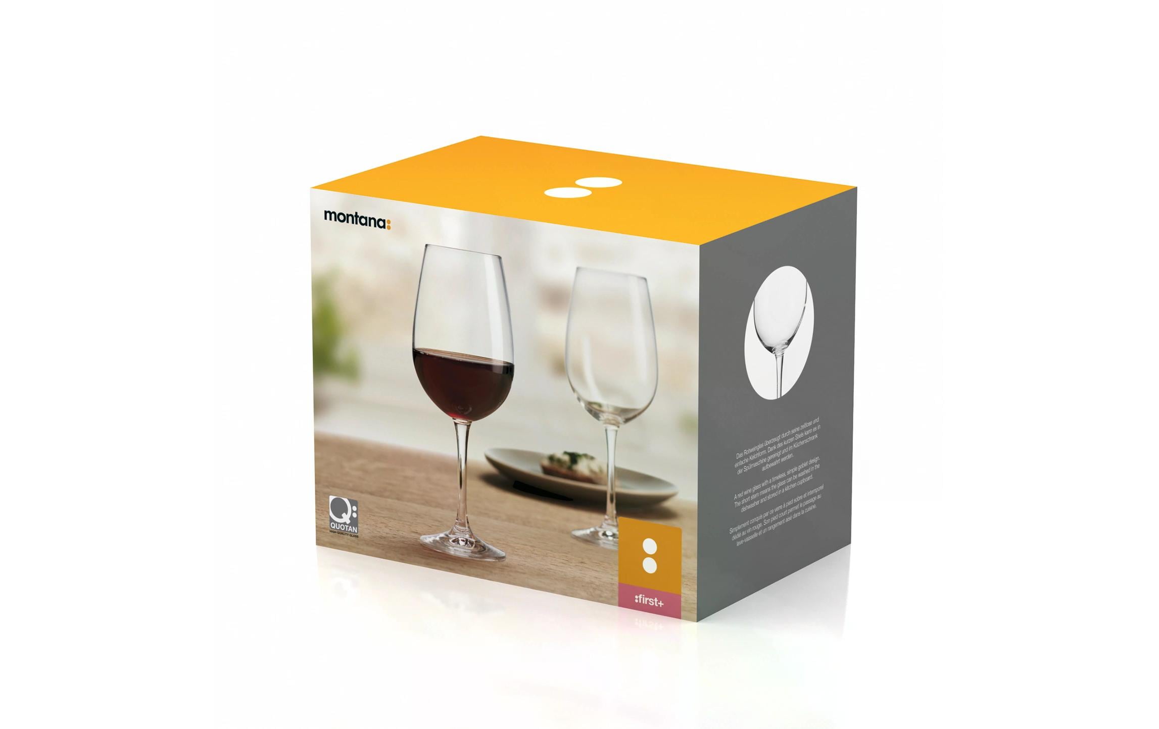 Montana Rotweinglas First+ 420 ml, 6 Stück, Transparent