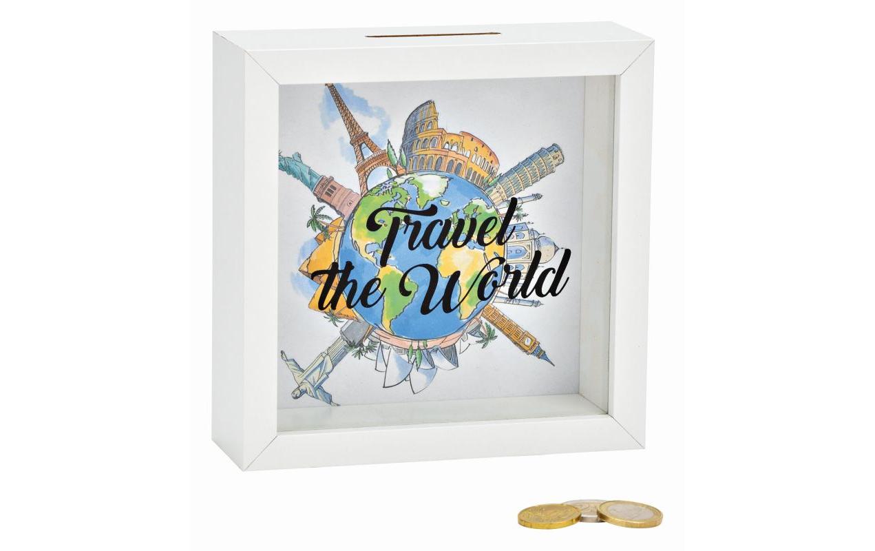 G. Wurm Spardose Travel the world 15 x 15 x 5 cm G. Wurm Spardose Travel the world 15 x 15 x 5 cm