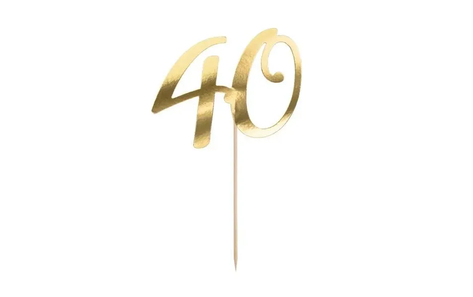 Partydeco 40 Gold Papier Holz Partydeco 40 Gold Papier Holz