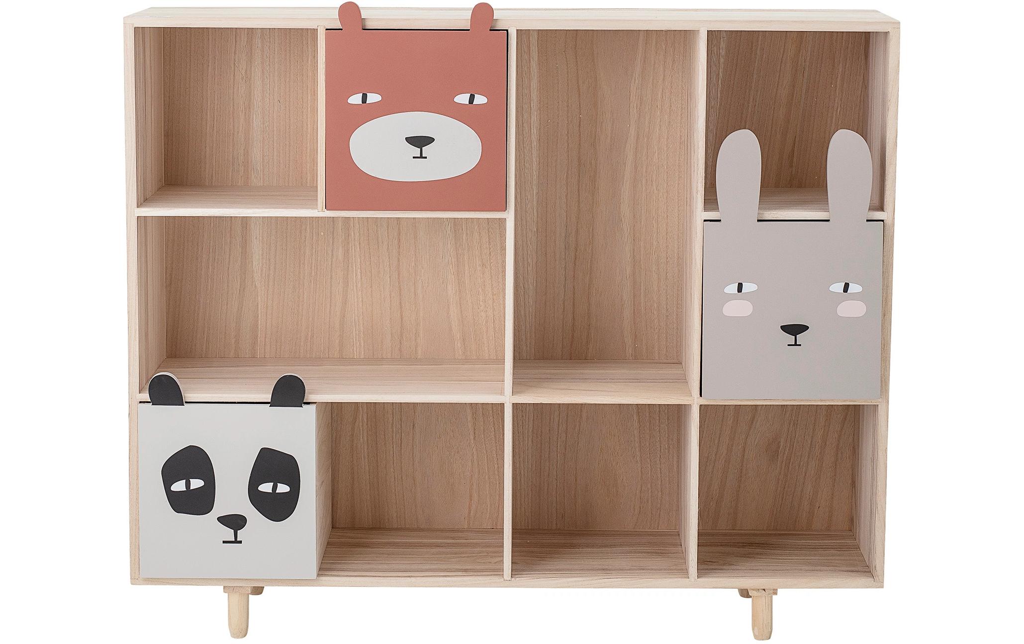 Bloomingville Bücherregal Calle mit Schubladen Natur, Paulownia Bloomingville Bücherregal Calle mit Schubladen Natur, Paulownia