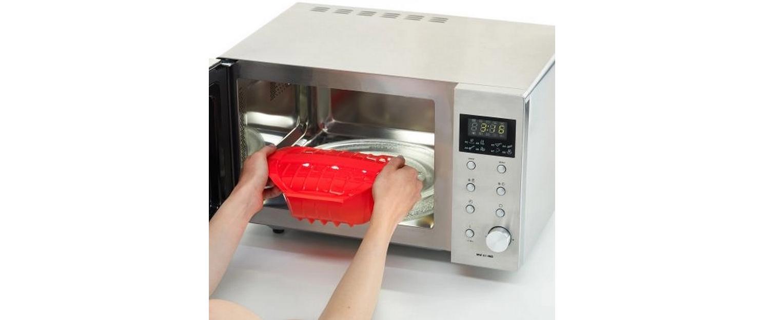 Lékué Mikrowellen-Dampfgarer Tief Rot