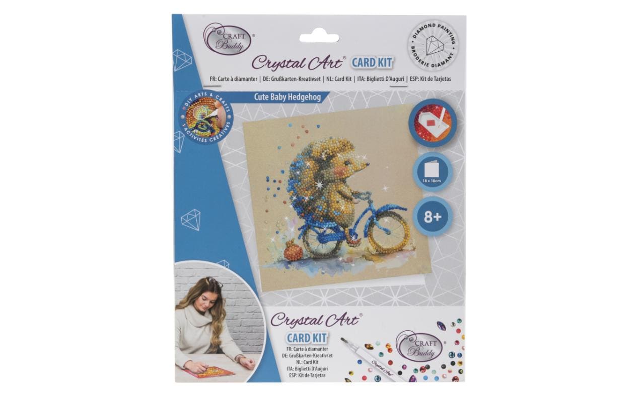 CRAFT Buddy Bastelset Crystal Art Card Igel CRAFT Buddy Bastelset Crystal Art Card Igel