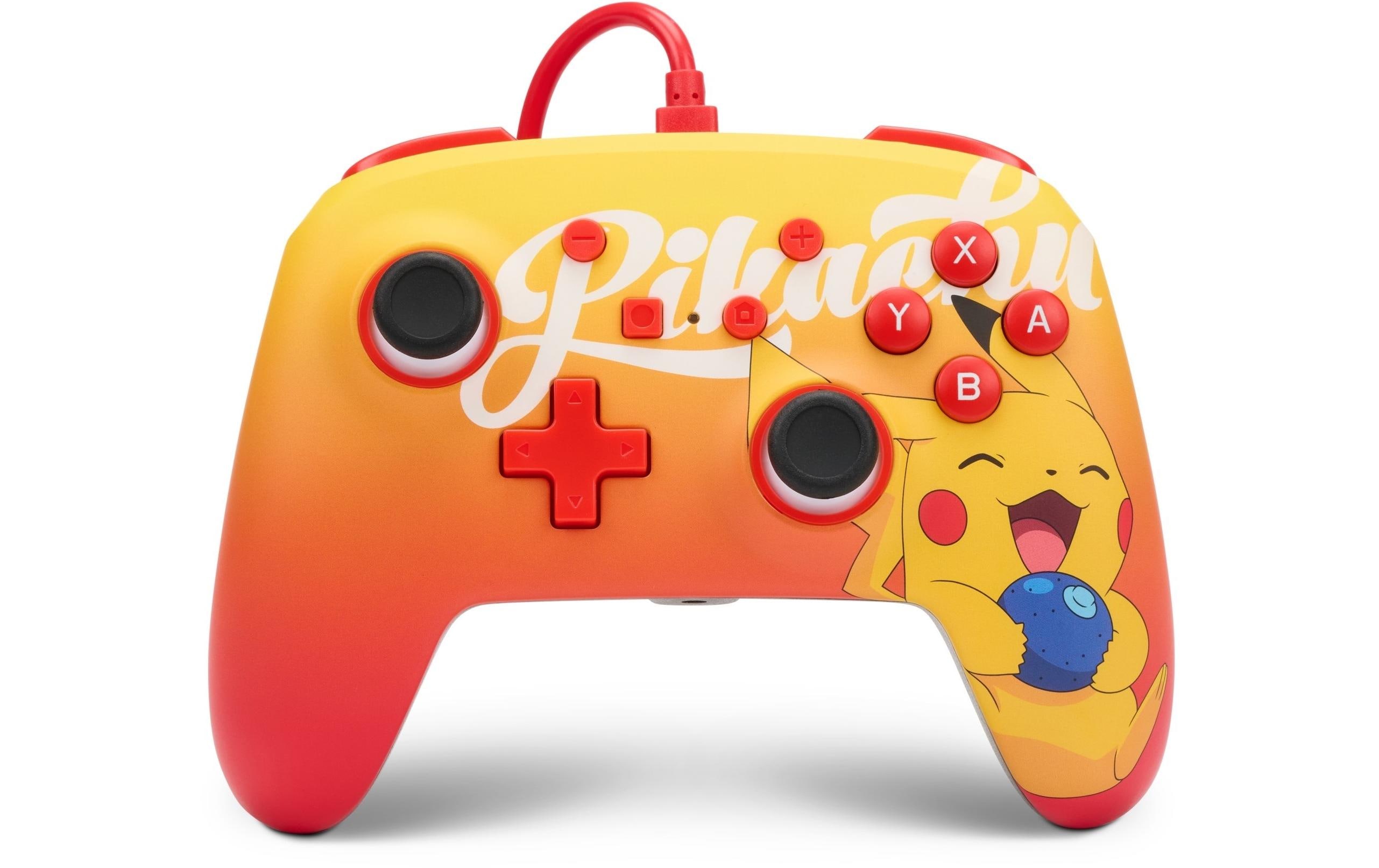 Power A Enhanced Wired Controller Orange Berry Pikachu
