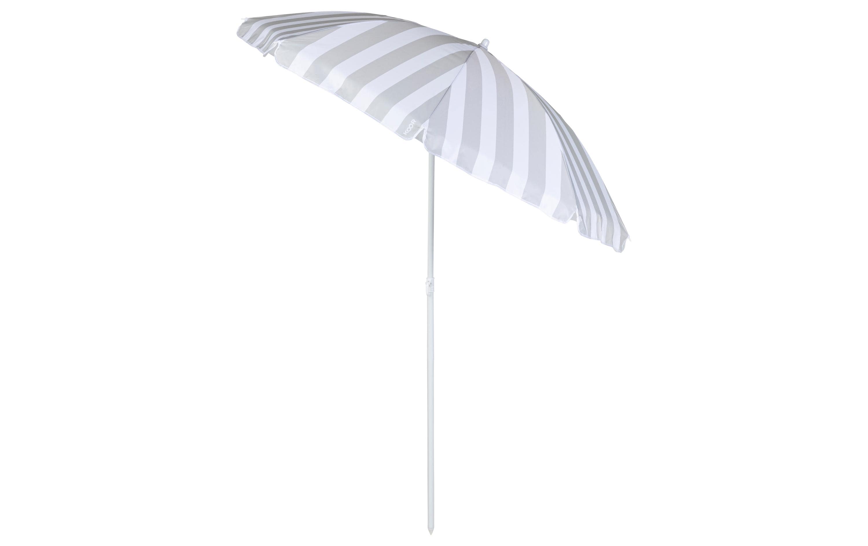 KOOR Sonnenschirm Marino 180 cm, Grau/Weiss KOOR Sonnenschirm Marino 180 cm, Grau/Weiss