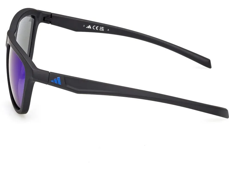 adidas ES0001 Sport Sonnenbrille Matte Black, Blue