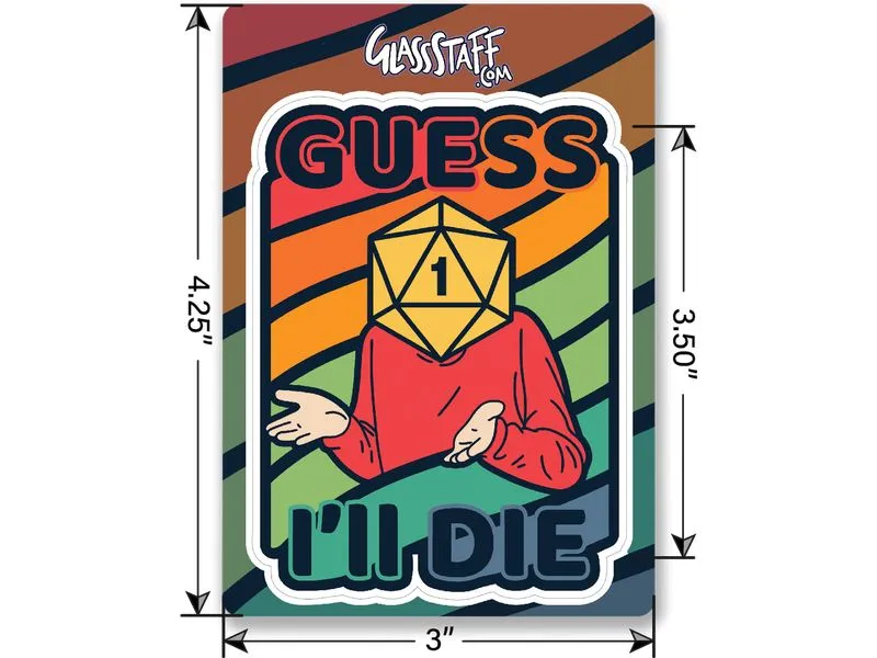 Glass Staff Colorful Guess I'll Die Sticker Mehrfarbig Glass Staff Colorful Guess I'll Die Sticker Mehrfarbig