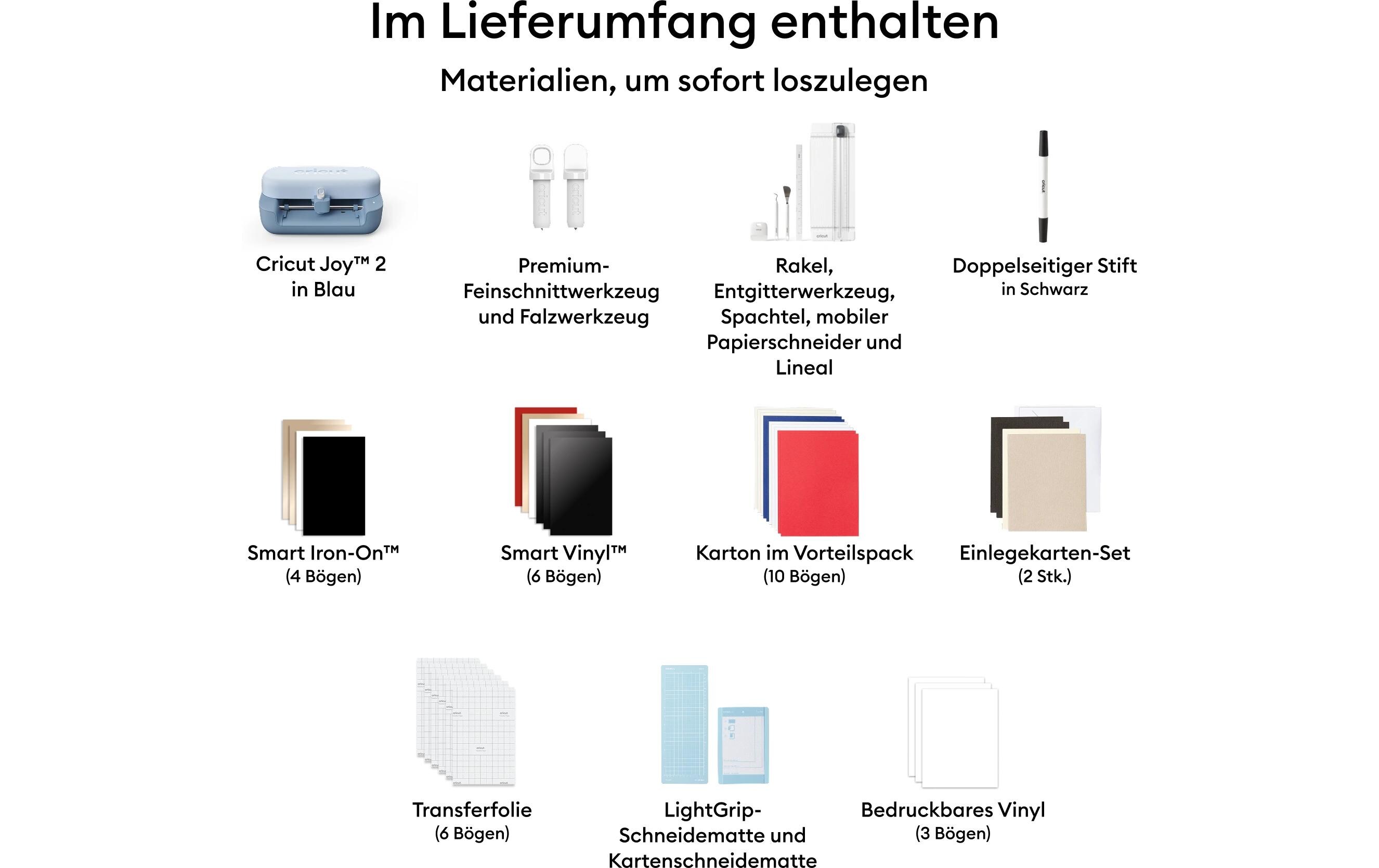 Cricut Schneideplotter Cricut Joy + Essential-Bundle, Blau Cricut Schneideplotter Cricut Joy + Essential-Bundle, Blau