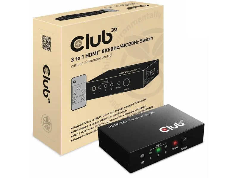 Club 3D Umschalter CSV-1381 HDMI
