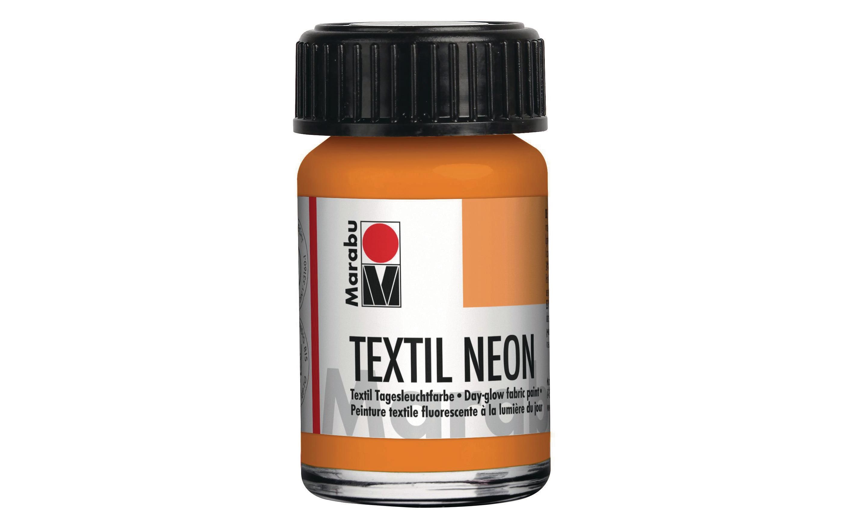 Marabu Textilfarbe Neon UV 15 ml Neonorange
