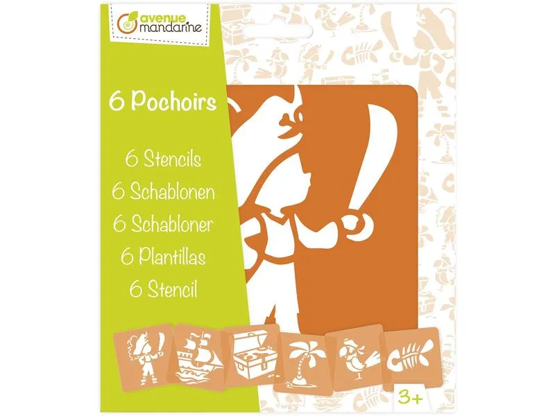 Avenue Mandarine Schablone 15 x 15 cm, Piraten