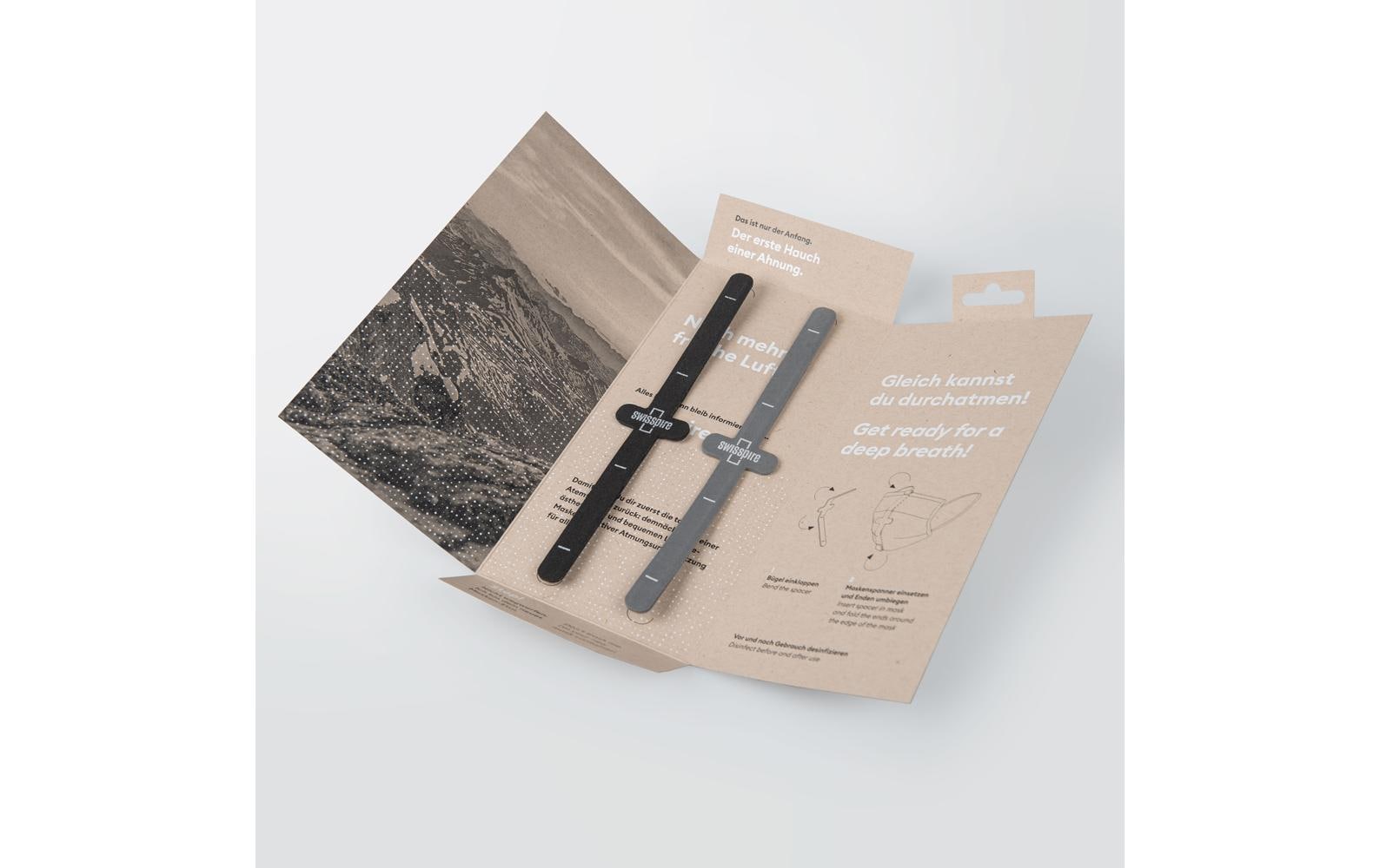 SWISSPIRE Maskenband Spacer Schwarz & Grau, 2 Stück SWISSPIRE Maskenband Spacer Schwarz & Grau, 2 Stück