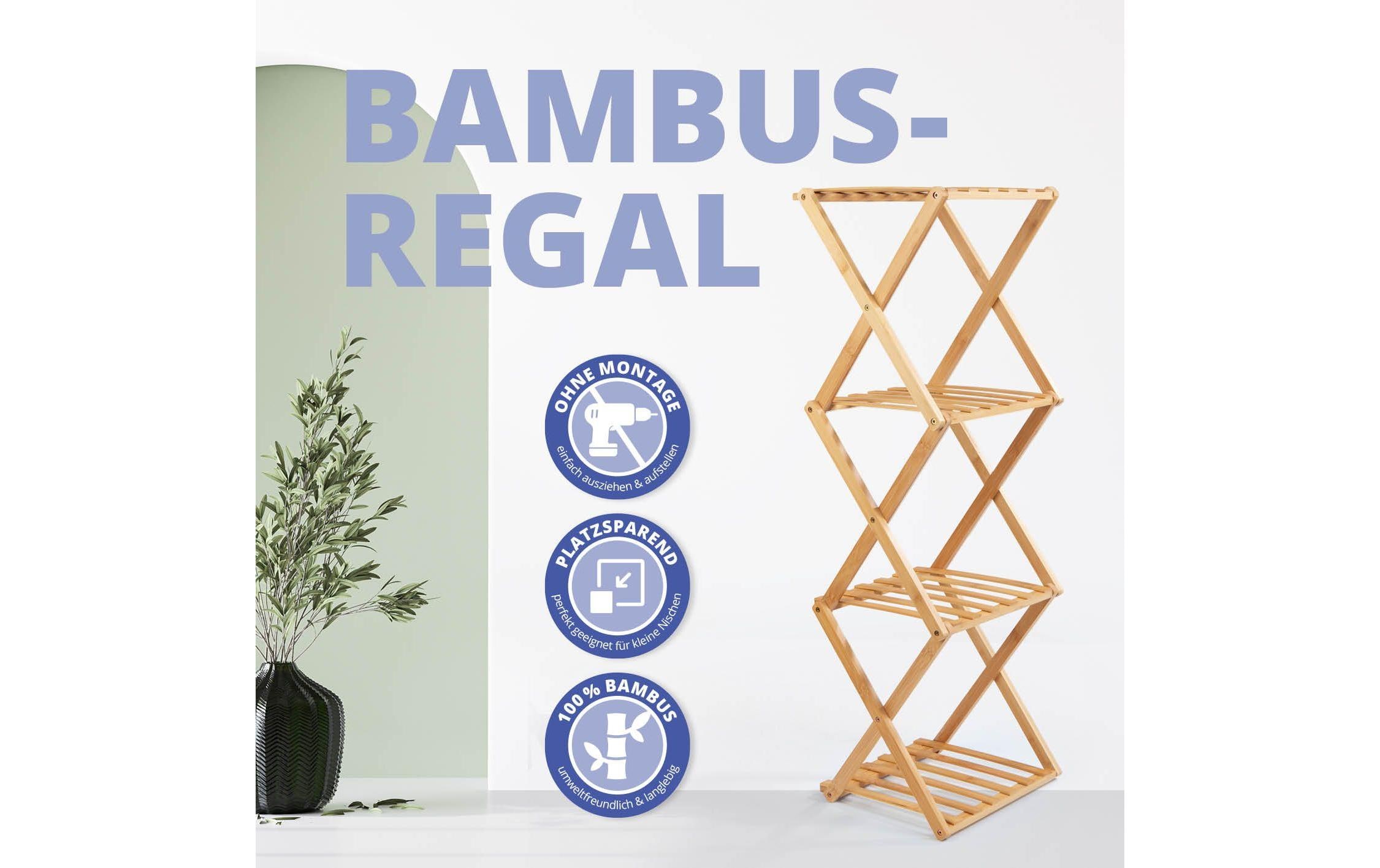 Lumaland Regal 4 Etagen 85 x 28 x 25 cm, Braun Lumaland Regal 4 Etagen 85 x 28 x 25 cm, Braun