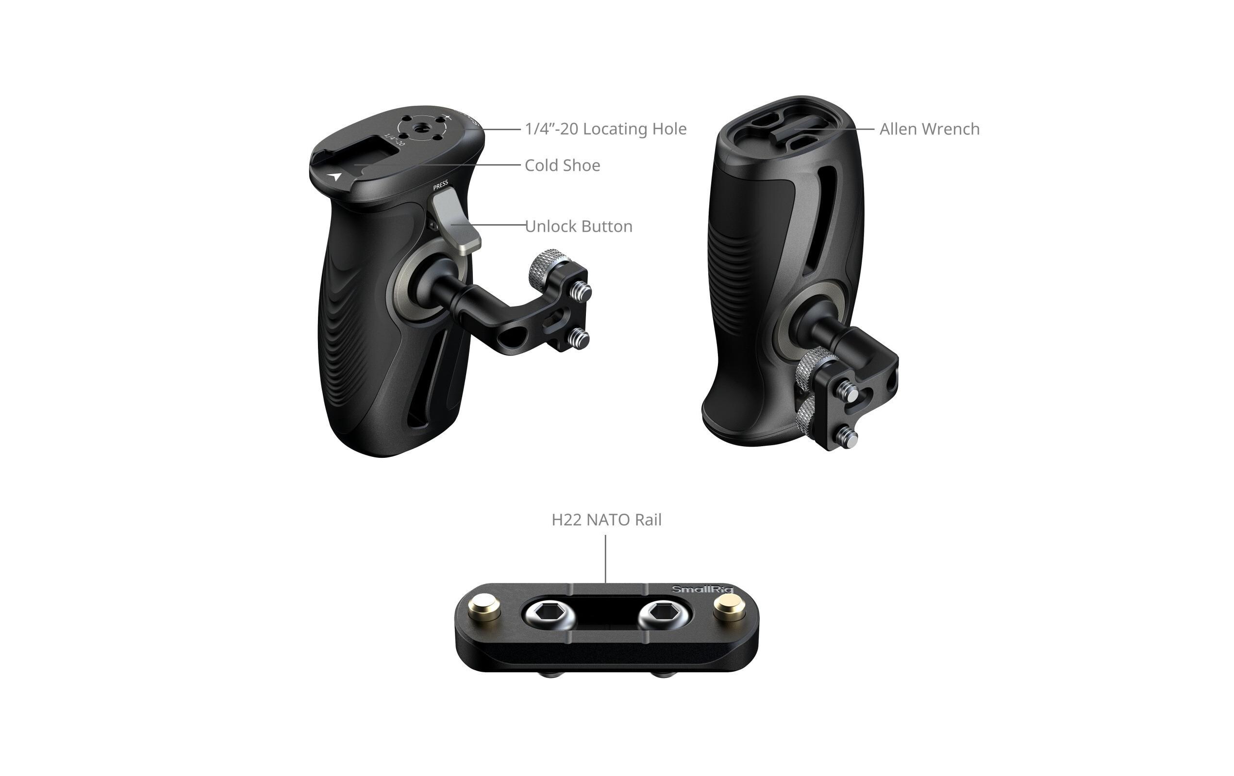 Smallrig Drehbarer Seitengriff mit 1/4-20 Schrauben