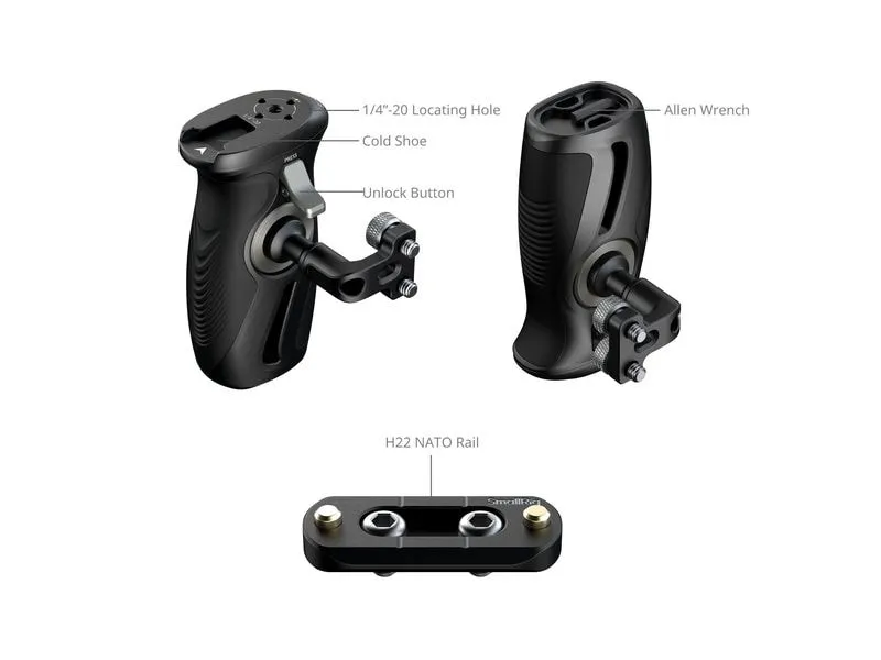 Smallrig Drehbarer Seitengriff mit 1/4-20 Schrauben
