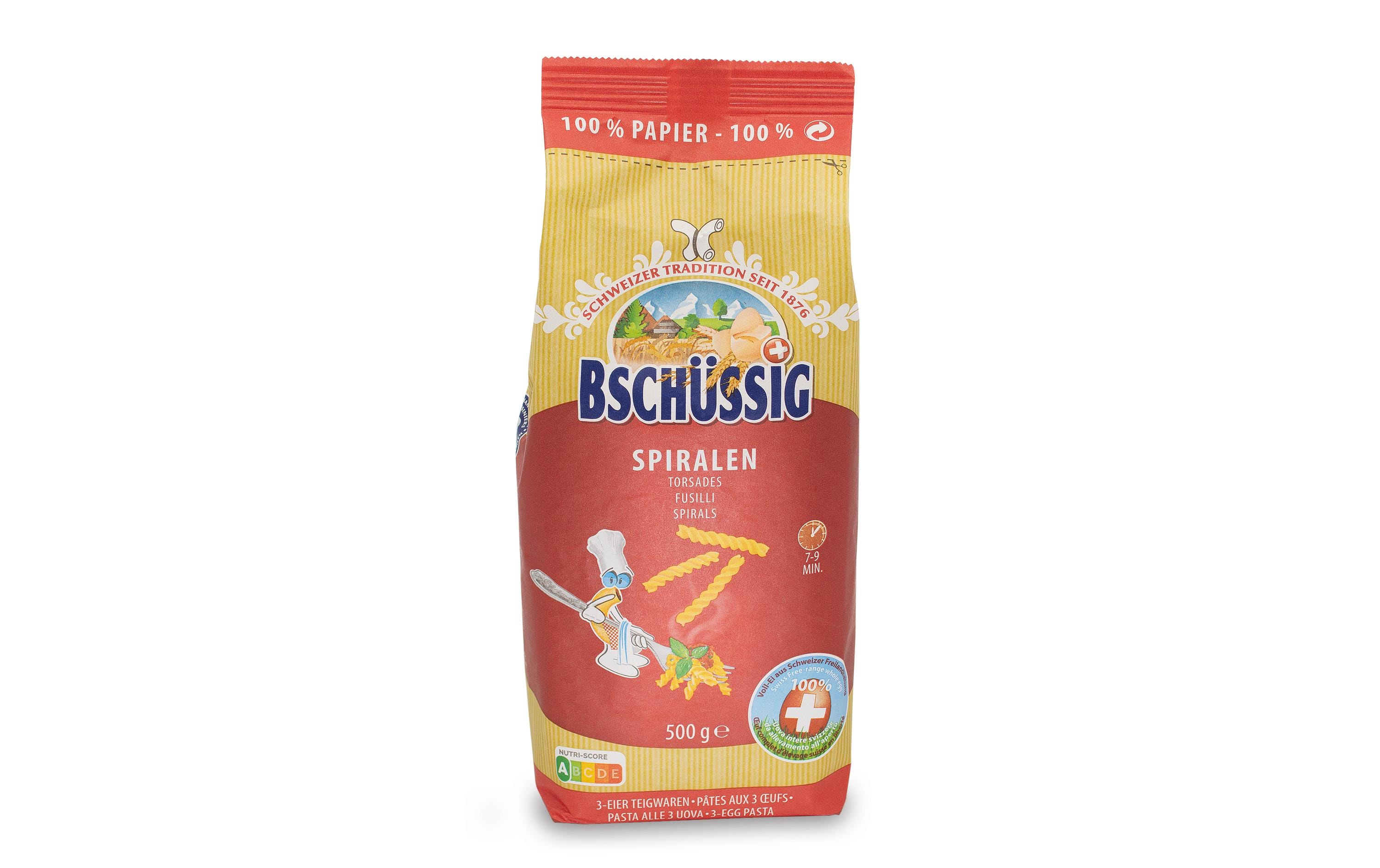 Bschüssig Teigwaren Spiralen 500 g