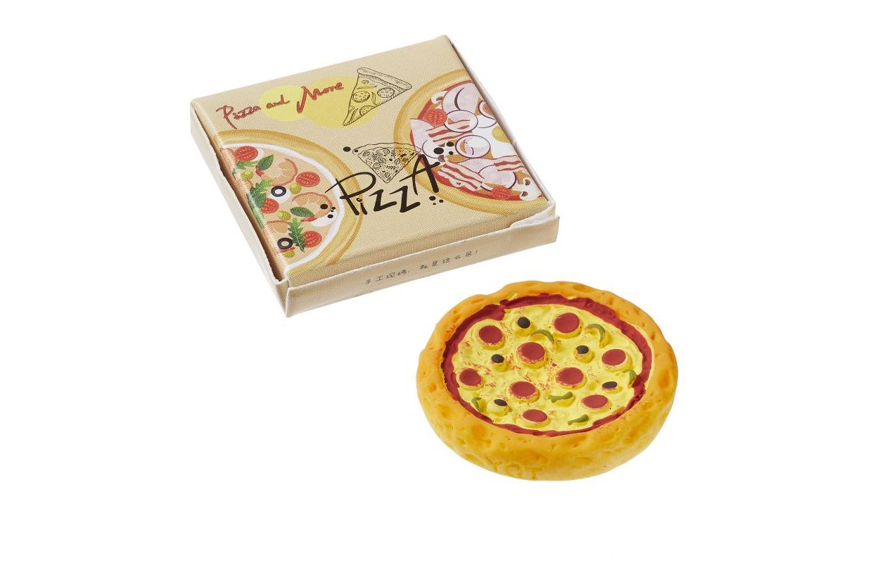 HobbyFun Mini-Lebensmittel Pizza im Karton 3.3 cm