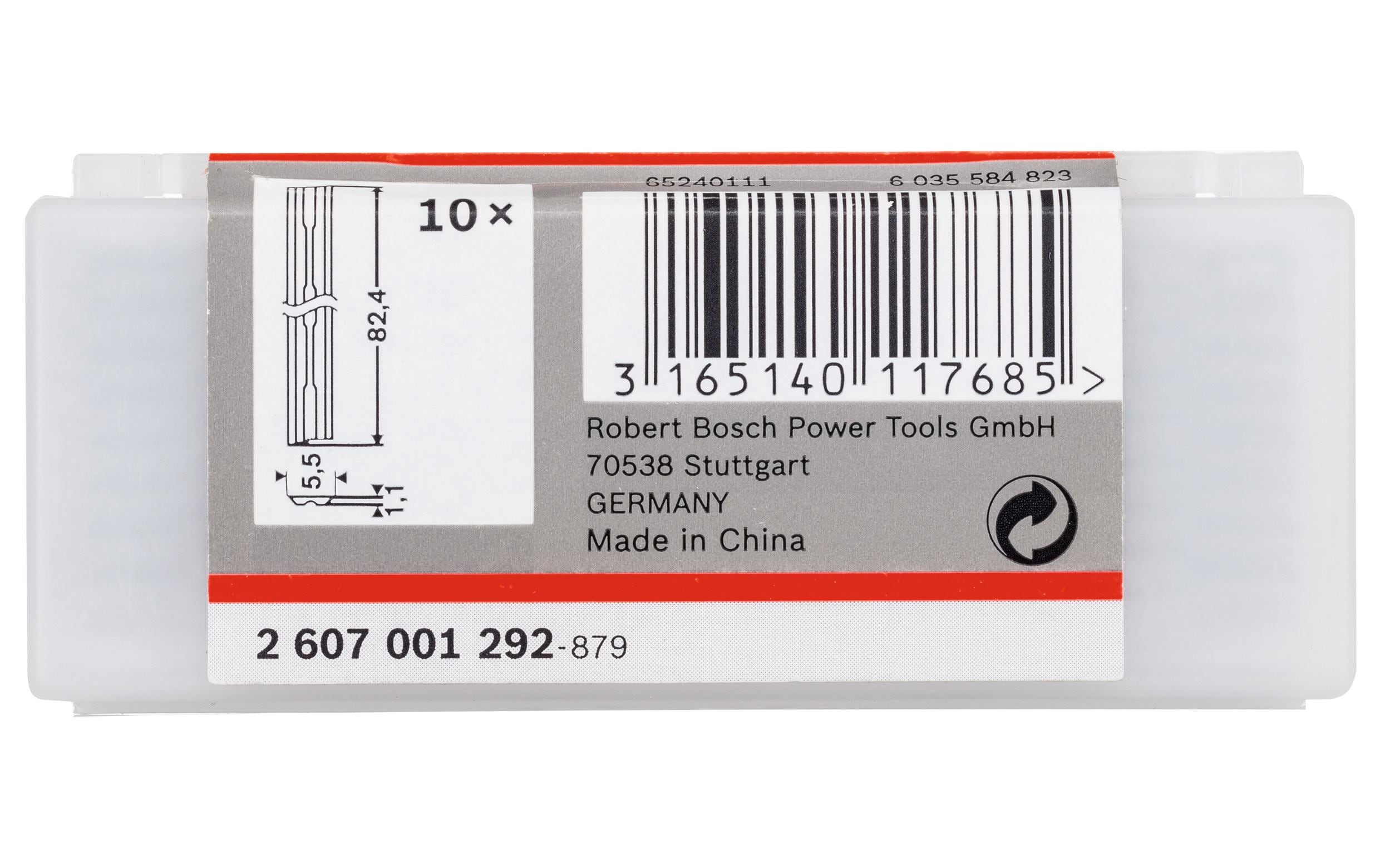 Bosch Professional Hobelmesser gerade Carbide 82 mm, 10 Stück Bosch Professional Hobelmesser gerade Carbide 82 mm, 10 Stück