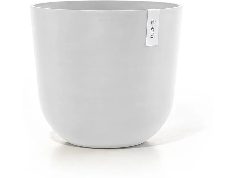 Ecopots Blumentopf Oslo Ø 45 cm Weiss