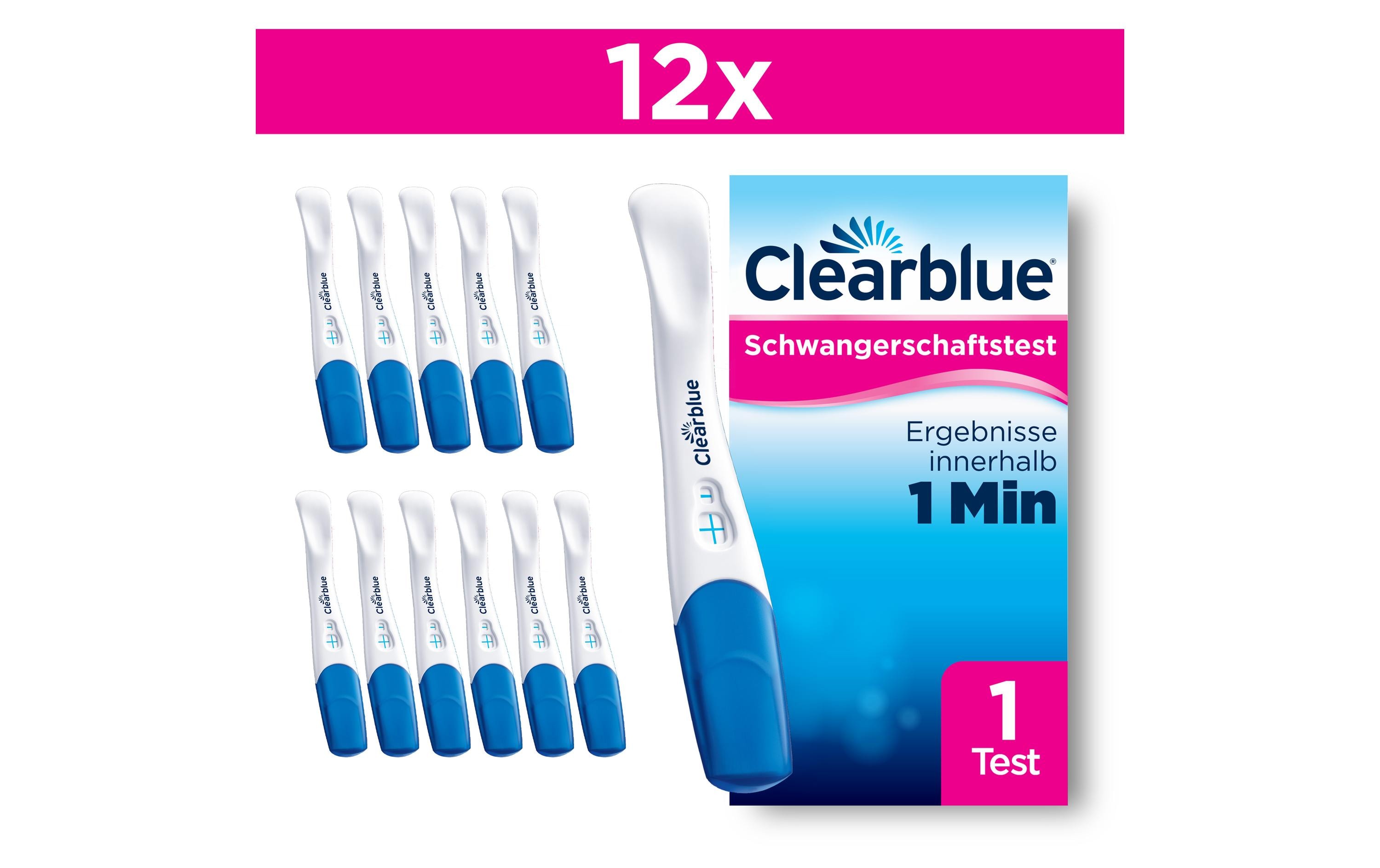 Clearblue Schwangerschaftstest Schnelle Erkennung 12 Stück Clearblue Schwangerschaftstest Schnelle Erkennung 12 Stück
