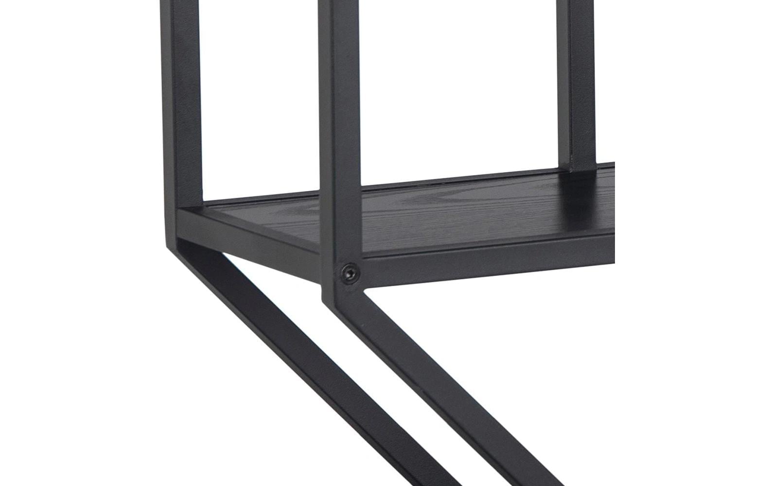 AC Design Wandregal Seaford 77 x 20 x 77 cm, Schwarz