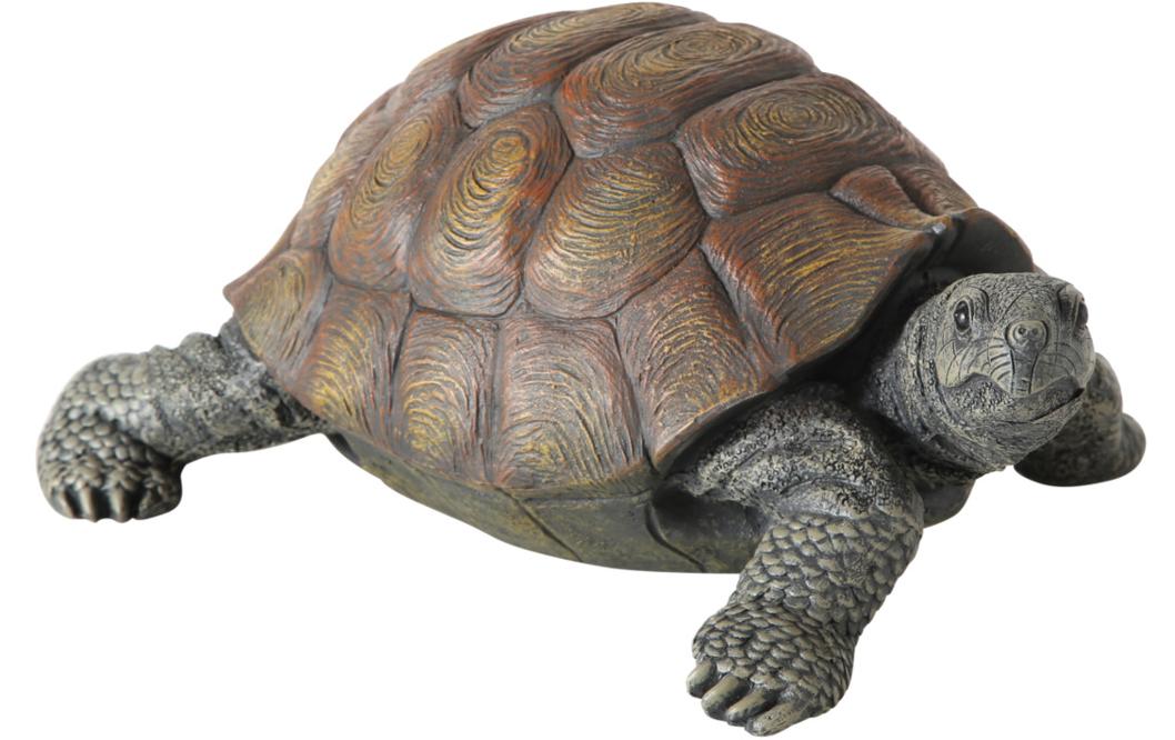 Boltze Aufsteller Slomo Schildkröte 25 cm x 14 cm, Braun/Grau