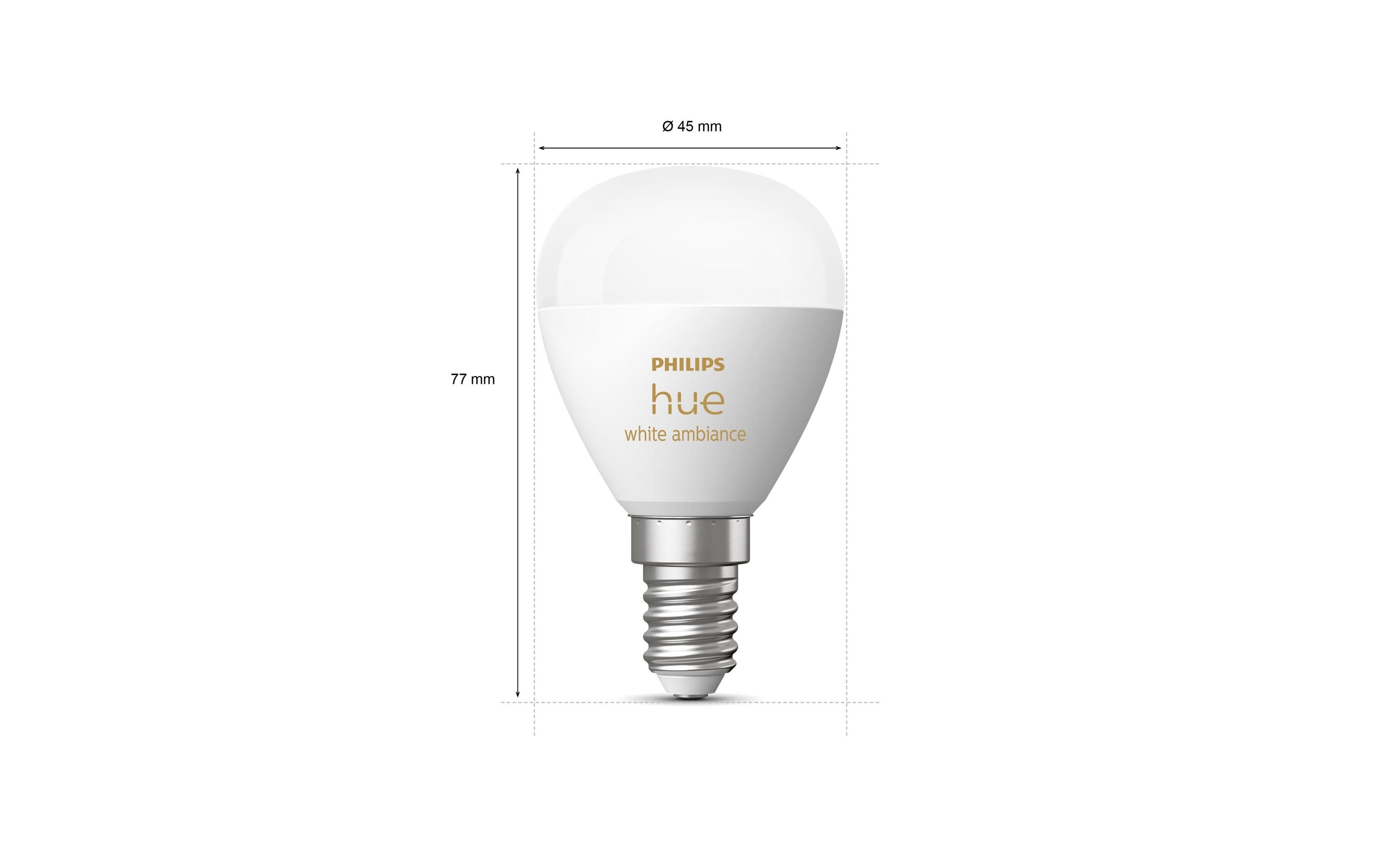 Philips Hue White Ambiance E14 Luster Tropfen 2er Set 2 x 470 lm Philips Hue White Ambiance E14 Luster Tropfen 2er Set 2 x 470 lm