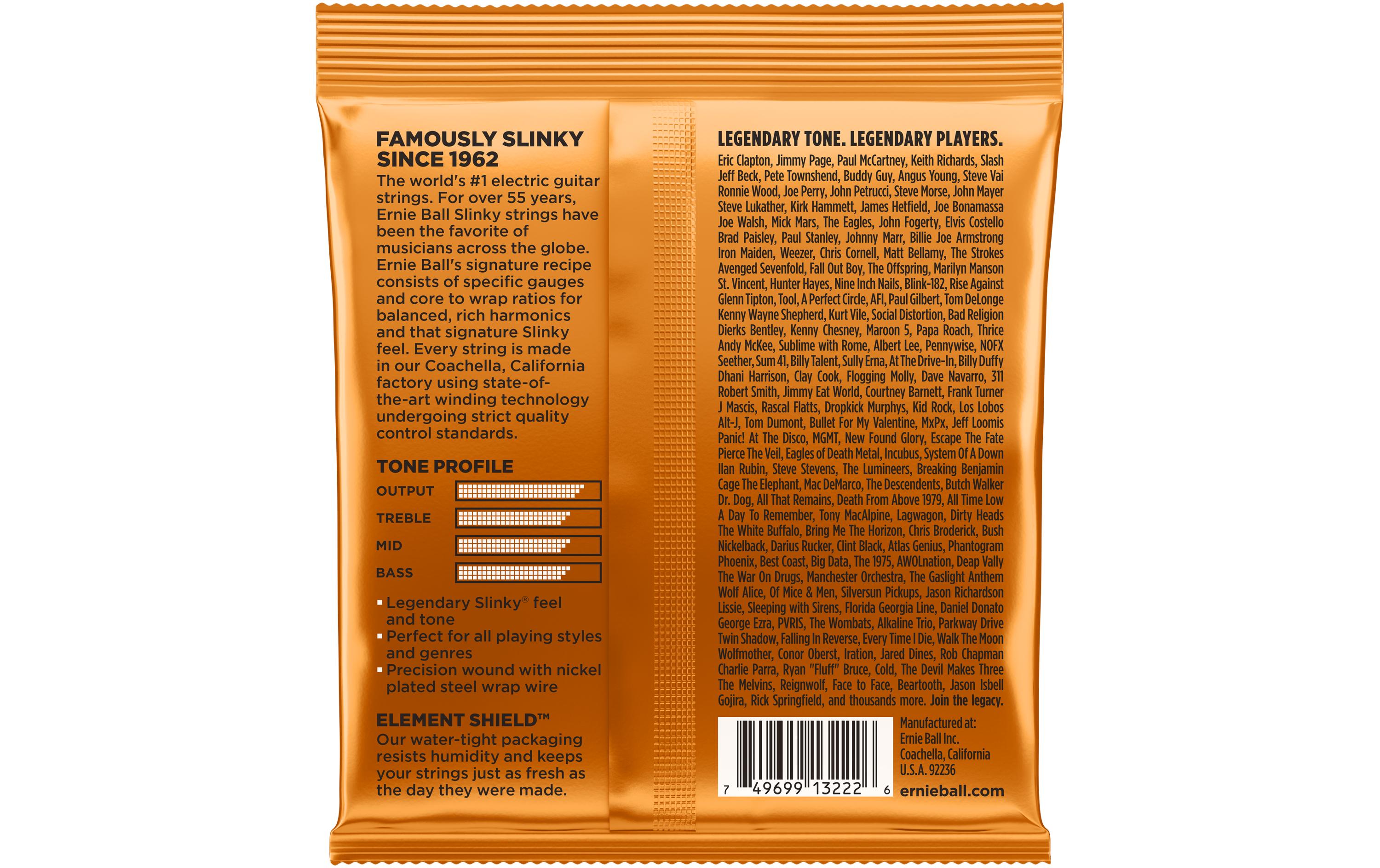 Ernie Ball Gitarrensaiten 3222 Slinky Nickel 3er Pack – Hybrid 9 - 46