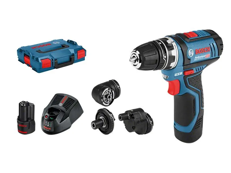 Bosch Professional Akku-Bohrschrauber GSR 12 V-15 FC Kit 2x 2.0 Ah + Aufsätze Bosch Professional Akku-Bohrschrauber GSR 12 V-15 FC Kit 2x 2.0 Ah + Aufsätze