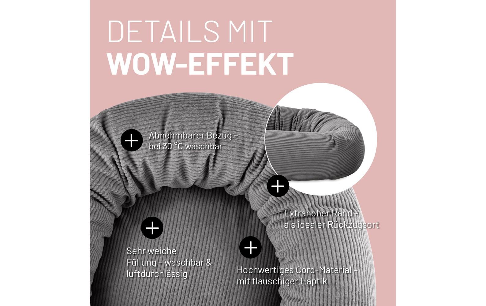 Lumaland Katzenbett Cord Grau