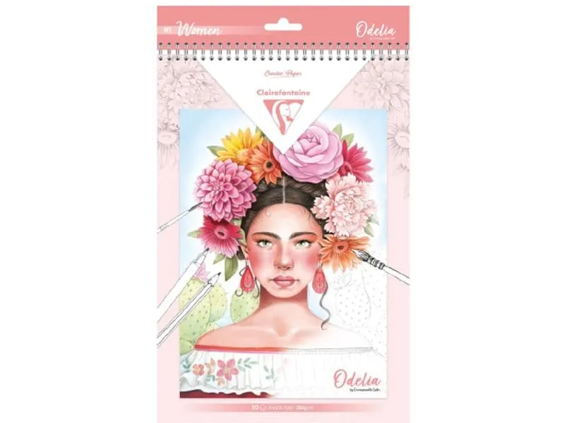 Clairefontaine Malblock Odelia Frauen A4, 20 Blatt, 6 Motive Clairefontaine Malblock Odelia Frauen A4, 20 Blatt, 6 Motive